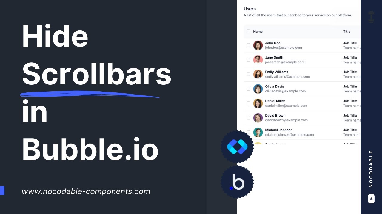 How to hide scrollbar in Bubble.io ? | Bubble.io tutorials