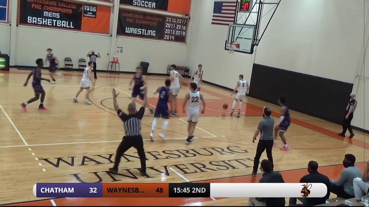 Chatham Men's Basketball at Waynesburg Highlights (2/24/21)