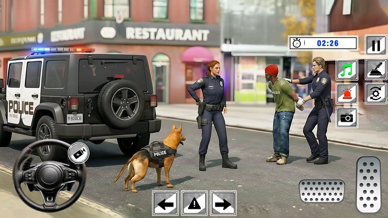 Police Chase Game Simulator-Police Car Jeep Game