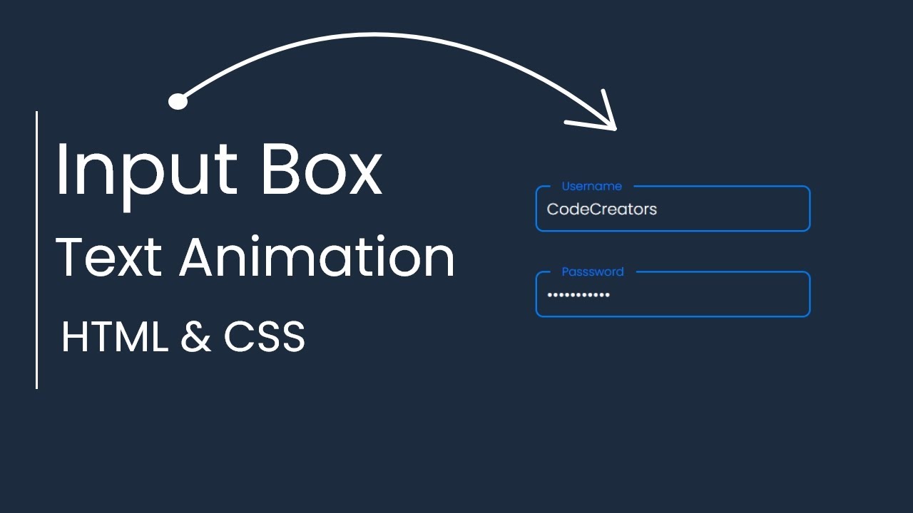 Create an Animated Input Field with Floating Labels in HTML & CSS