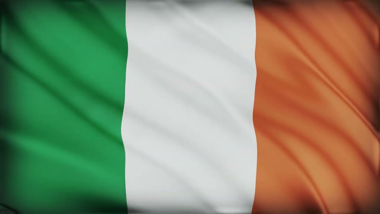 Ireland Flag Waving | Ireland Flag Background Video