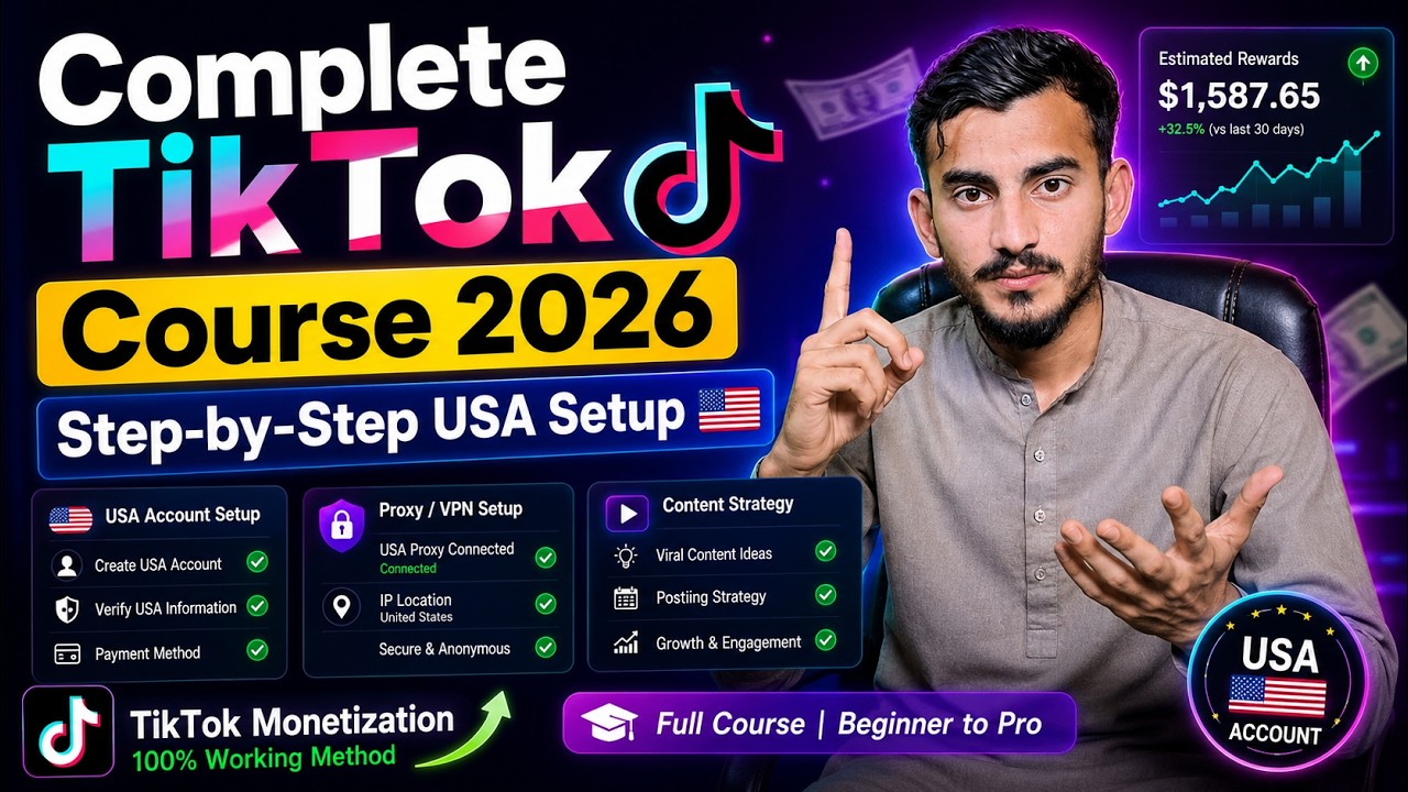 TikTok Monetization Course 2026 &ndash; USA Account + Proxy + Content Strategy (Full Guide)