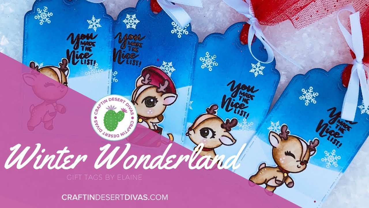 Winter Wonderland   Christmas Gift Tags ft  Nice List Stamps