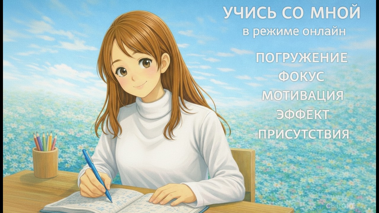 Study with Me📚Эффект Присутствия🎧 Ежедневное Обучение💪 #учисьсомной #studywithme
