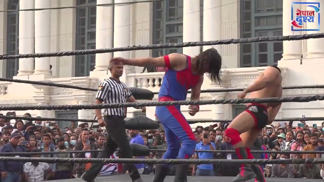 David Vs Shine ll Wrestling nepal-Newsnepal-Nepaldrishya- Nuwakote Tiger