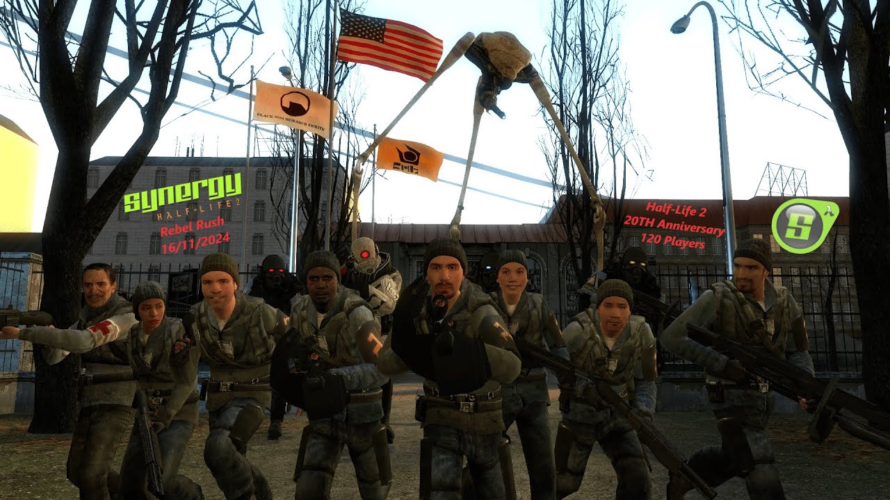 Synergy Half-Life 2 120 Players Rebel Rush 2024 (HL2 20Th Anniversary)