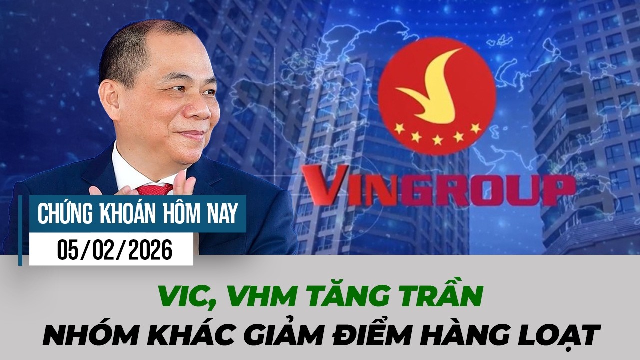 VN-Index giảm 30 điểm nếu ngoại trừ sự tích cự của nhóm Vingroup | Chứng khoán hôm nay 05/02/2026