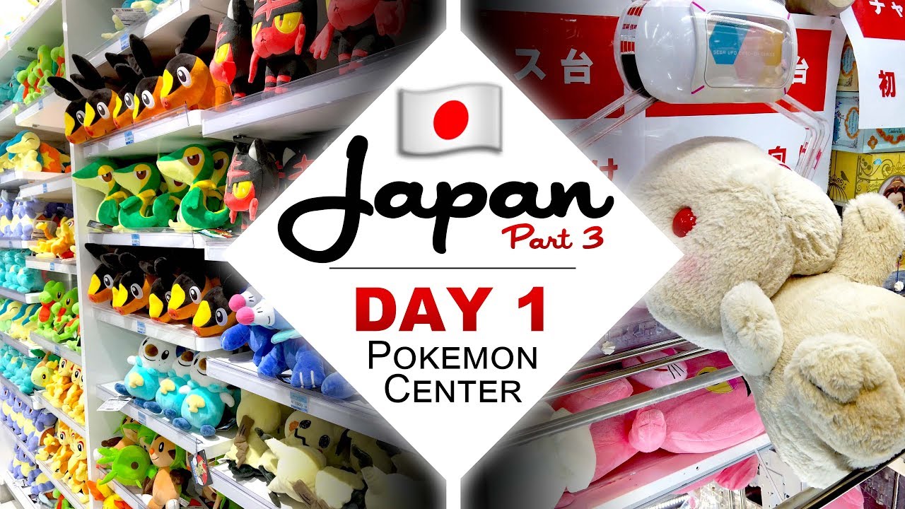 Our first day vlog in Japan! Pokemon Center plush and UFO catcher arcade wins in Ikebukuro Japan