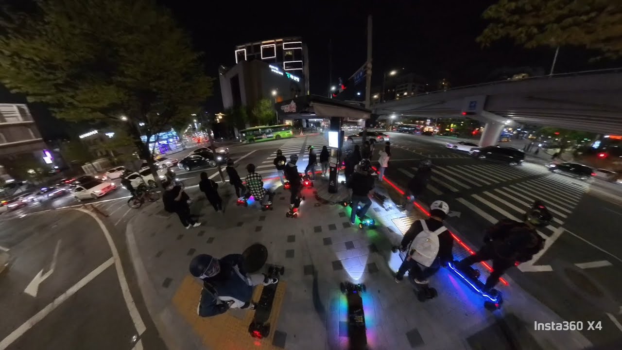 ESK8 BOiS SEOUL group riding_4k