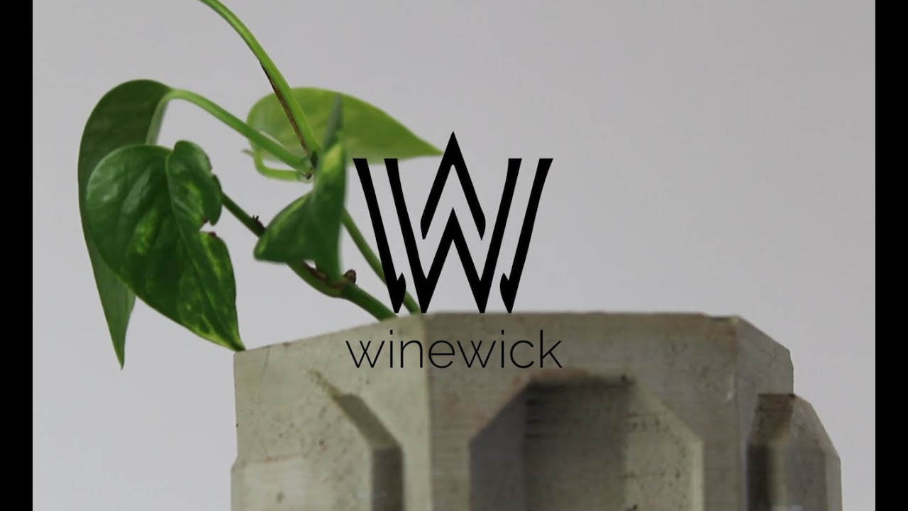 Wine Wick- Wicking Planter. Sculptural Lighting.