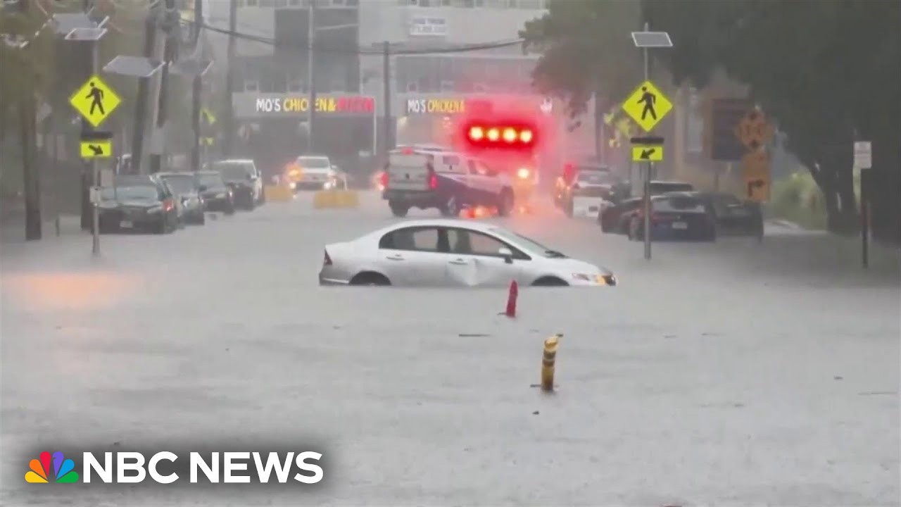 Heavy rains prompt flash floods and water rescues