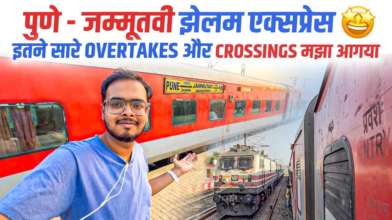 11077 Pune - Jammutawi Jhelum Express 40 Hrs Journey In RAC With 7 Overtakes Railrestro Food Review