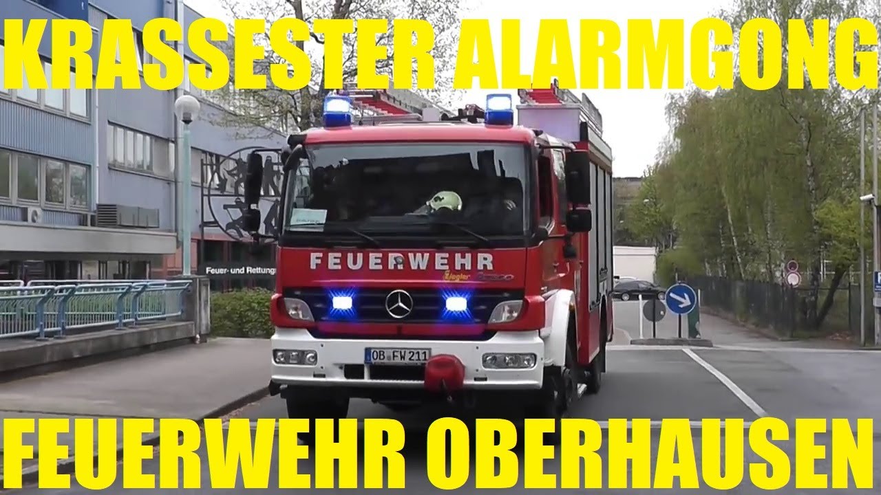 [KRASSESTER ALARMGONG EVER] Schicker LÖSCHZUG der Feuerwehr OBERHAUSEN #MontisEinsatzfahrten