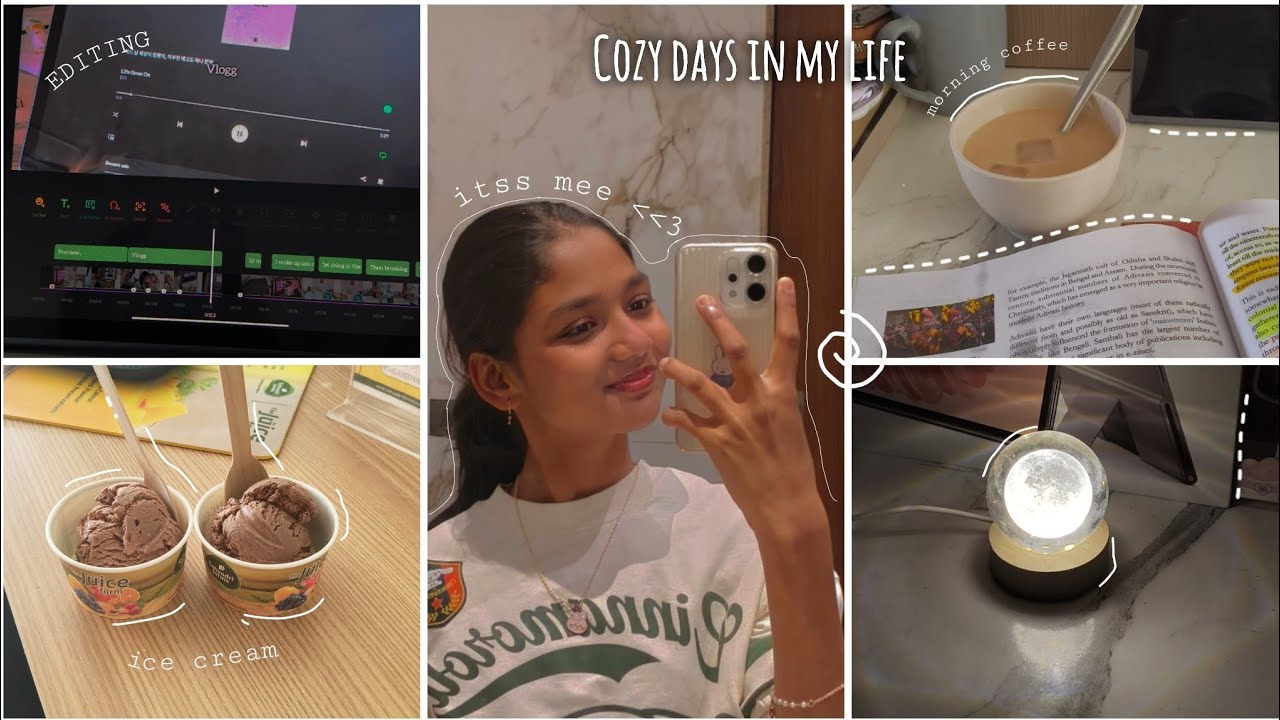 Cozy days in my life ✨ | study , morning coffee, editing and much more 🫧✨