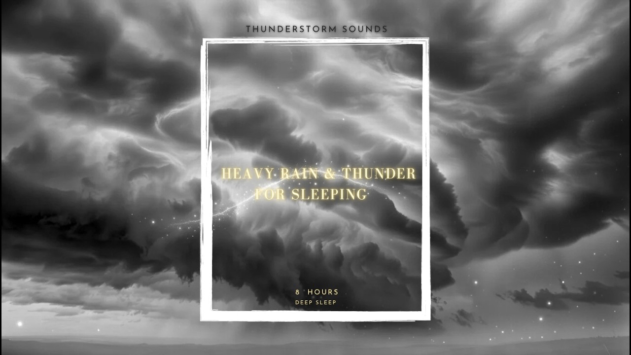 Thunderstorm Sounds | 8 Hours | Heavy Rain & Thunder for Sleeping