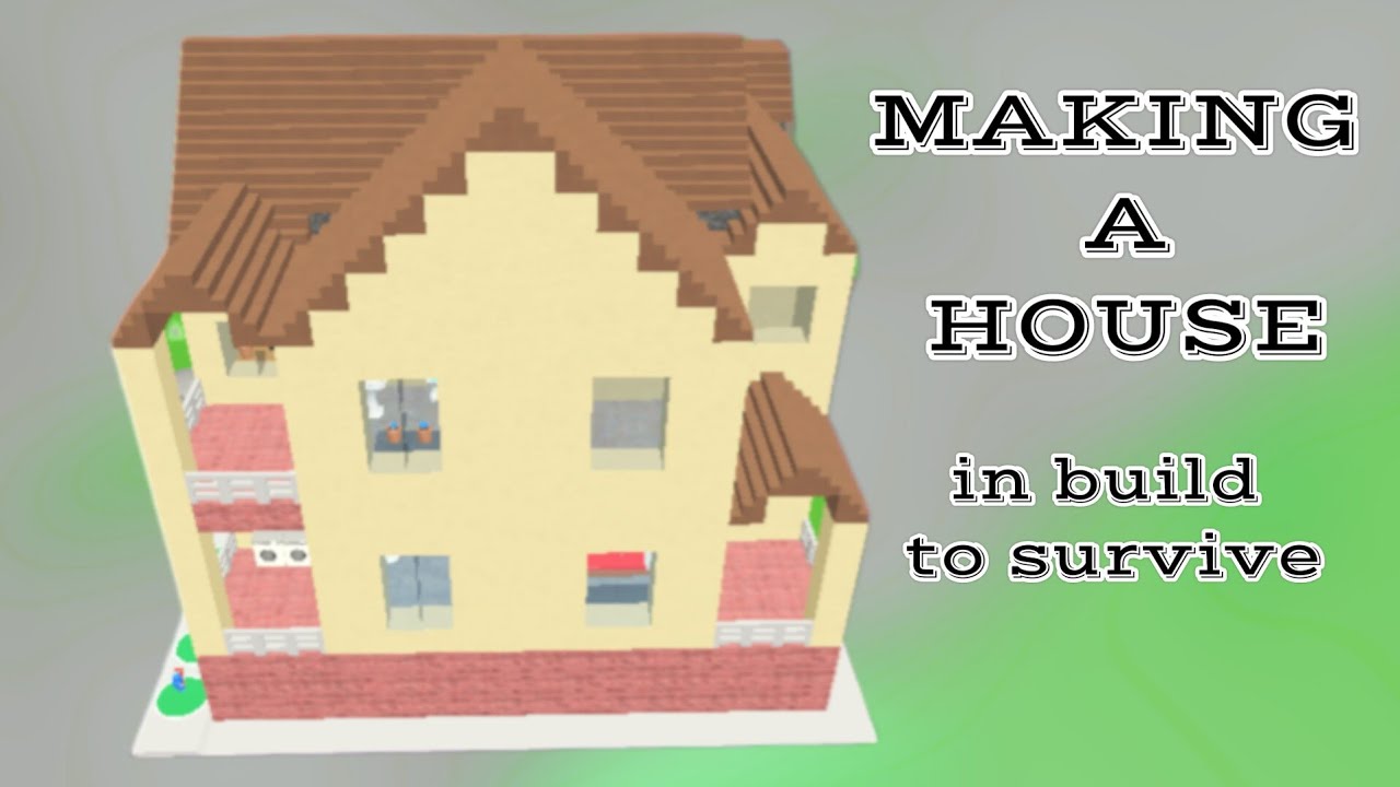 Built a 2 floor house in build to survive roblox