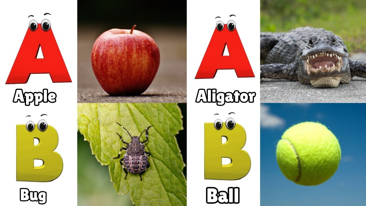 Phonics Song with TWO Words - A For Apple - ABC Alphabet Songs with Sounds for Children