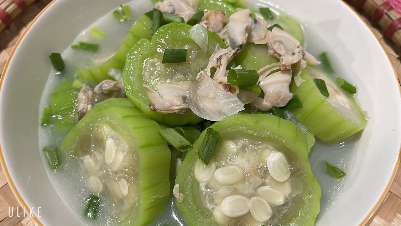 CANH MƯỚP NẤU NGHÊU NGON NGỌT THANH MÁT