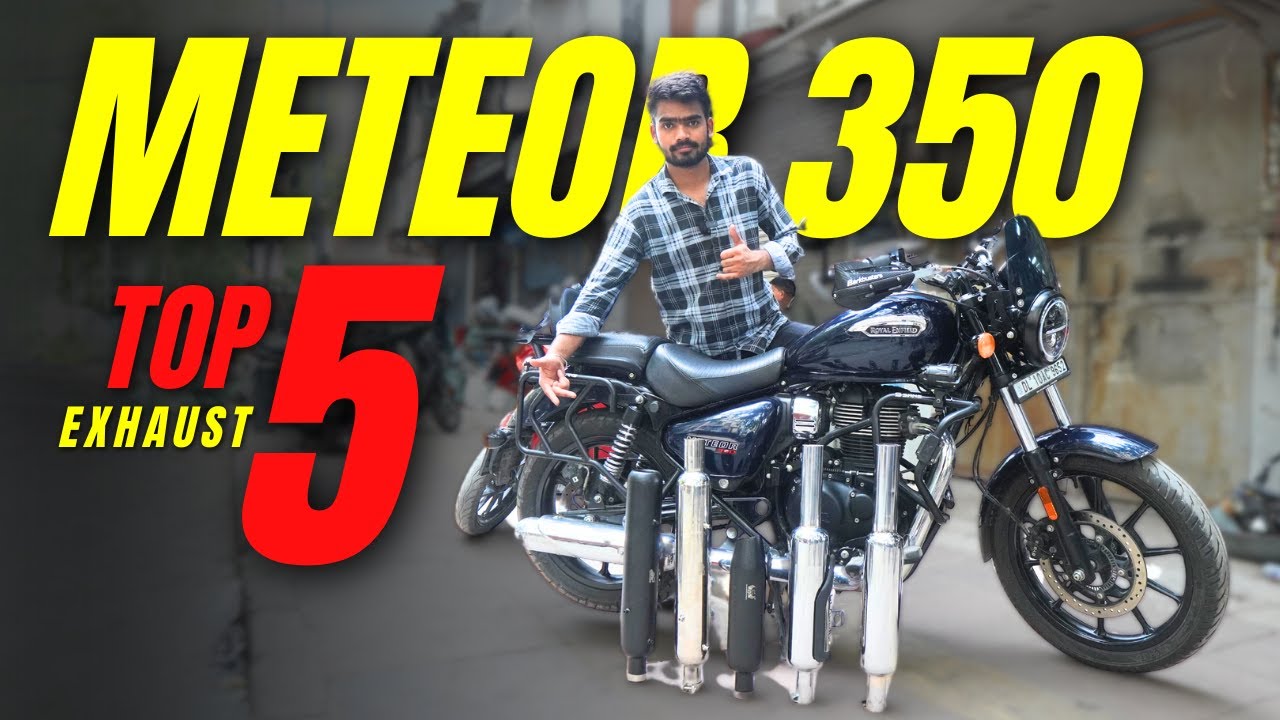 Top 5 Exhaust For Meteor 350🔥 Meteor 350 Exhaust Range💥 #meteor350 #royalenfield #meteor350exhaust