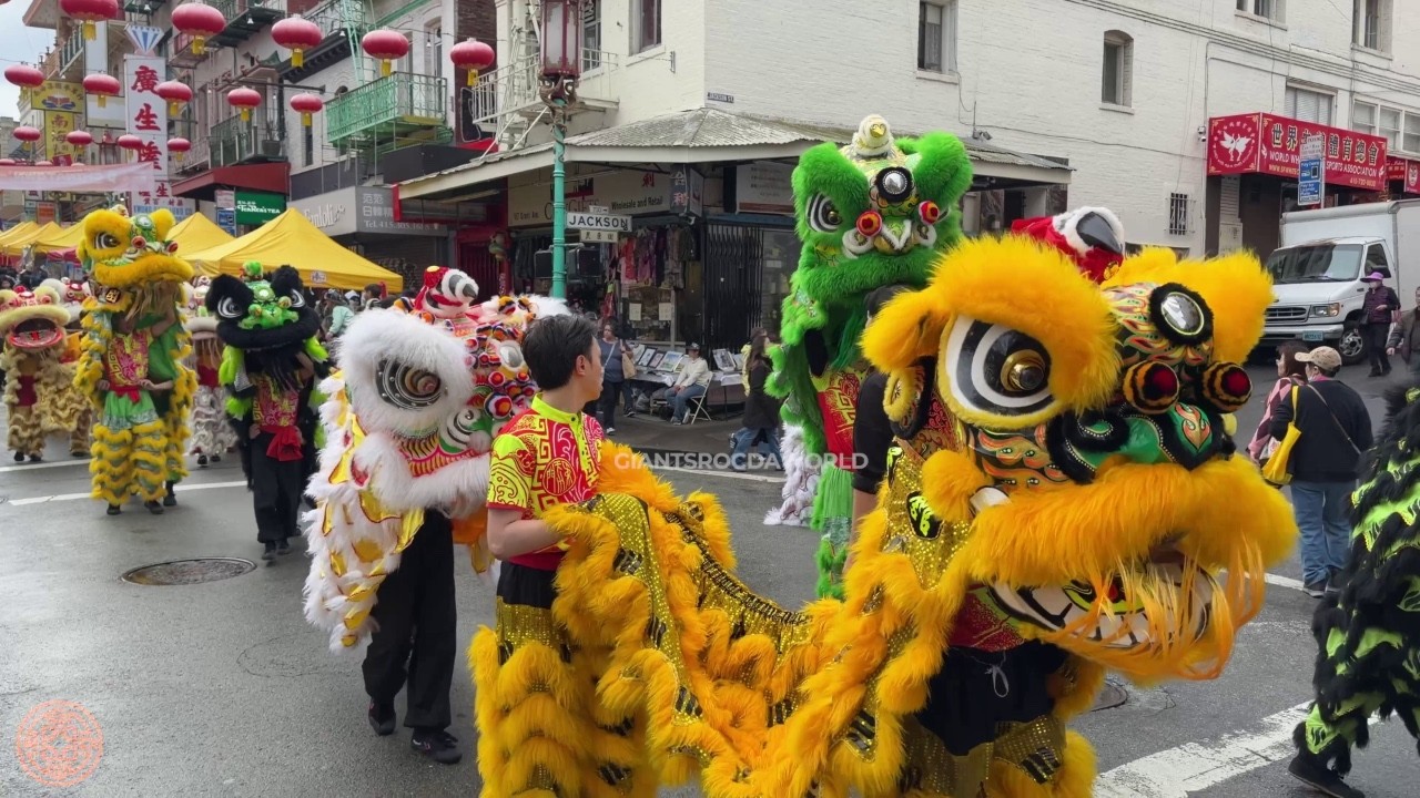 2026 Chinese New Year Lion Dance Parade by Yau Kung Moon San Francisco