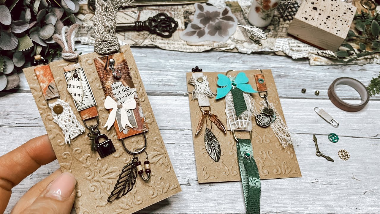 Junk Journal / deutsch / Anhänger Clips aus Büroklammern & ein Original #agnesjohannaart Geschenk 🎁