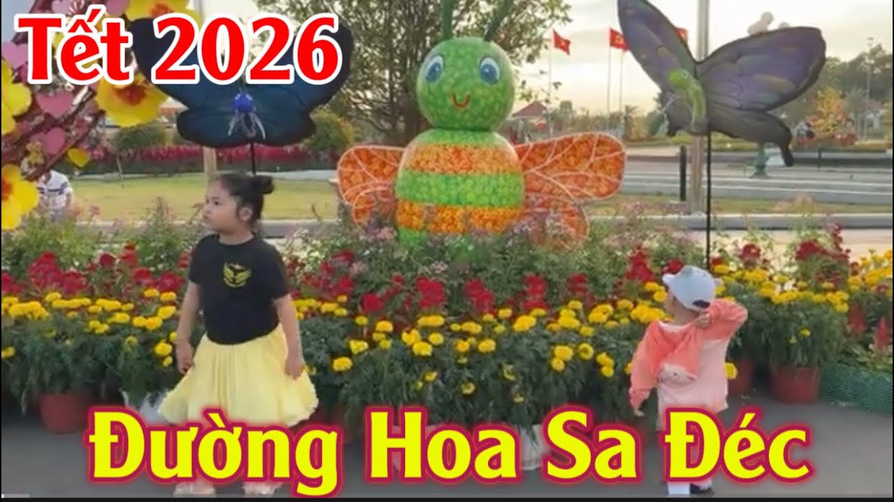 Đường Hoa Tết Sa Đéc bà con tham quan quá đông vui nhiều chỗ chụp hình đẹp #myduyen #tetque #tet 