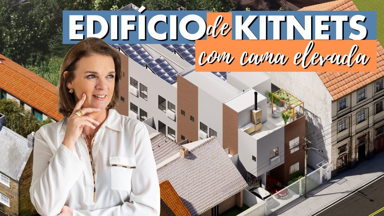 Condomínio de mini apartamentos e kitnets com cama elevada | Projeto 3D
