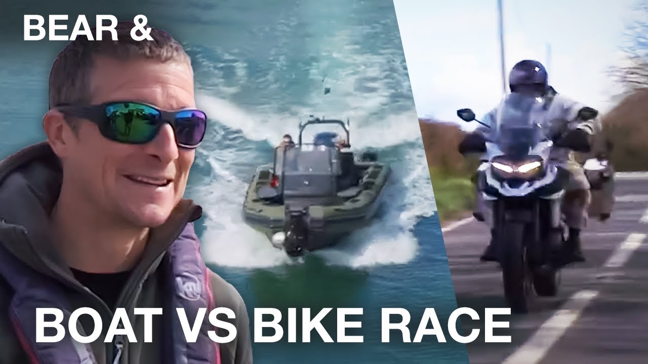 Bear Grylls' Boat VS Bike Race With Former SAS Soldier - Bear &