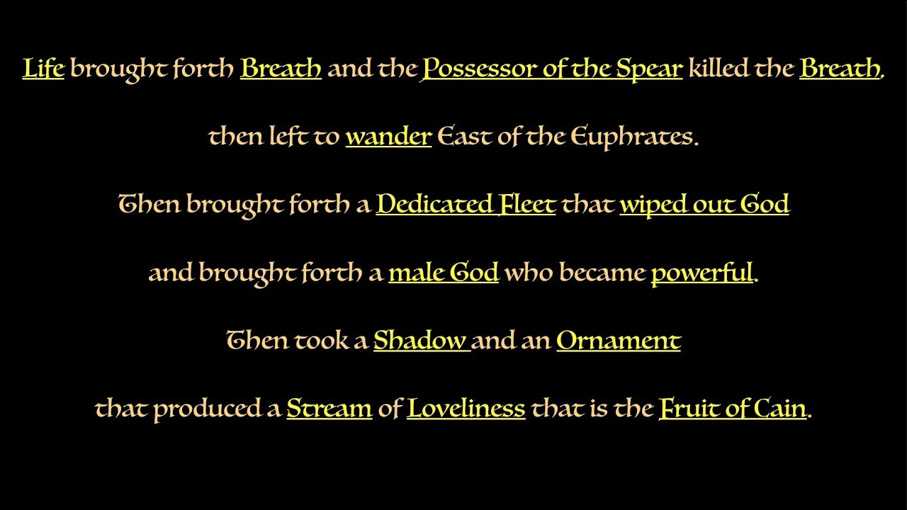 HIDDEN MESSAGE in CAIN'S LINEAGE!