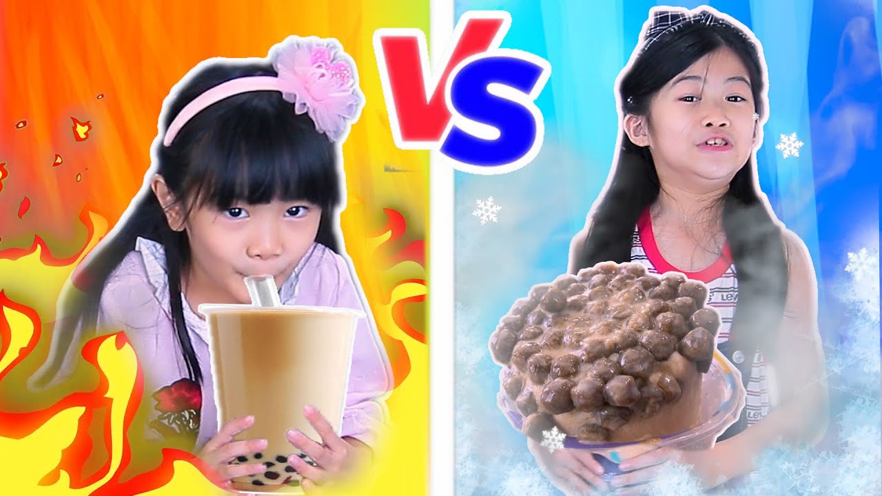 Hot vs Cold food challenge！熱與冷食物挑戰！同樣食物冷和熱會有什麽不同呢！