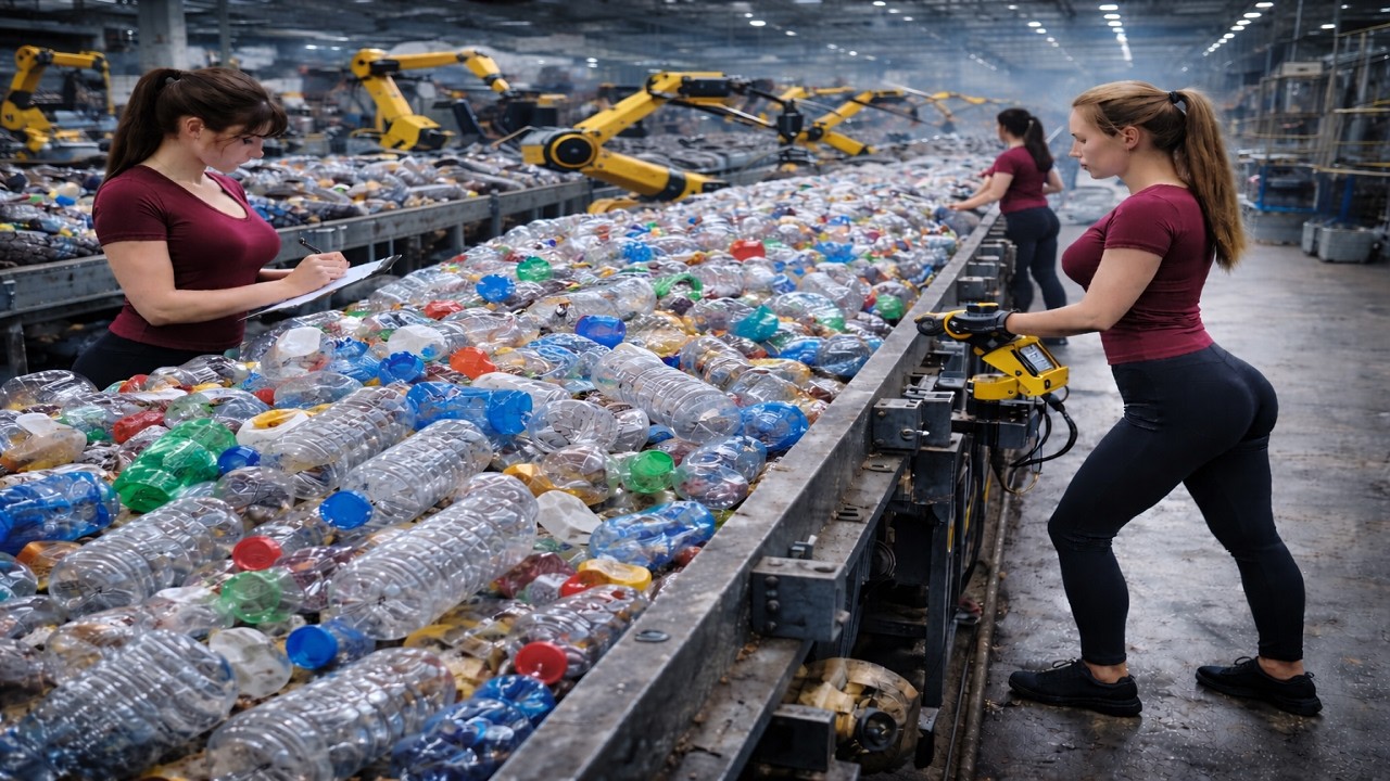 Millions of Plastic Pieces Recycled Per Day | Inside a Giant Plastic Recycling Factory