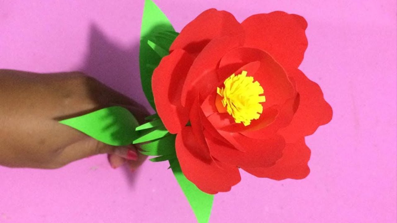 How to Make Flower with Paper | Making Paper Flowers Step by Step | DIY-Paper Crafts