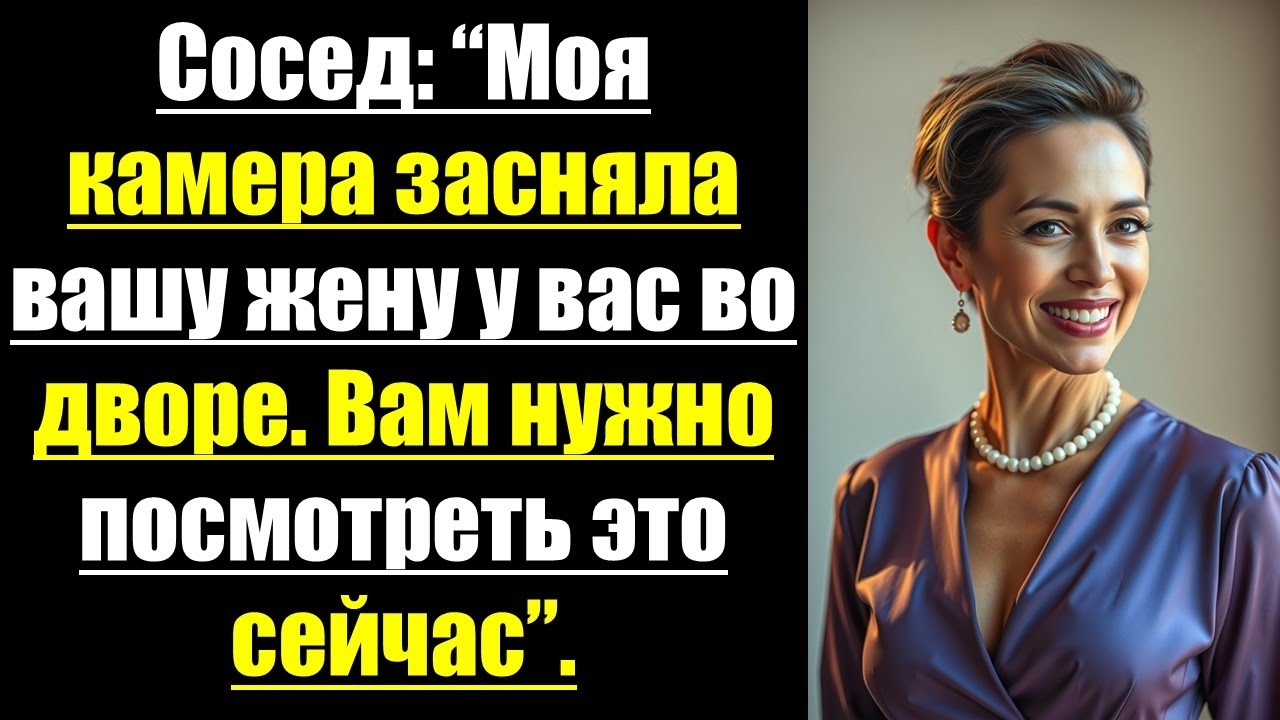 Сосед: “Моя камера засняла вашу жену у вас во дворе. Вам нужно посмотреть это сейчас”.#психология