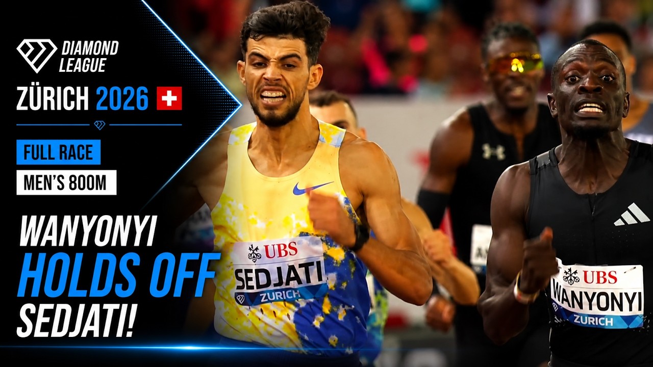 Wanyonyi HOLDS OFF Sedjati in EPIC Mens 800m Sprint Finish!🍿 Zurich 2026 Diamond League