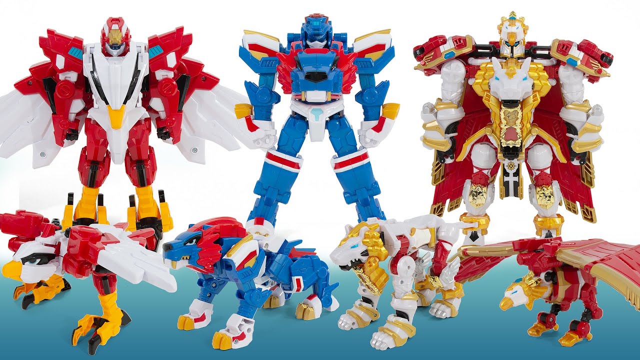 MiniForce AnimalTron Lion Hawk Super10 WingLion Beast Mecha Transformation