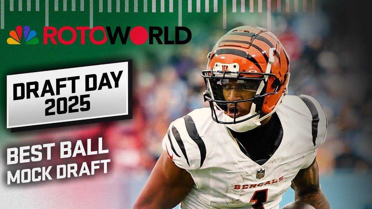 Best Ball Mock Draft 2025 with RotoPat, Carter, Behrens, Kerrane | Rotoworld Draft Day | NFL on NBC