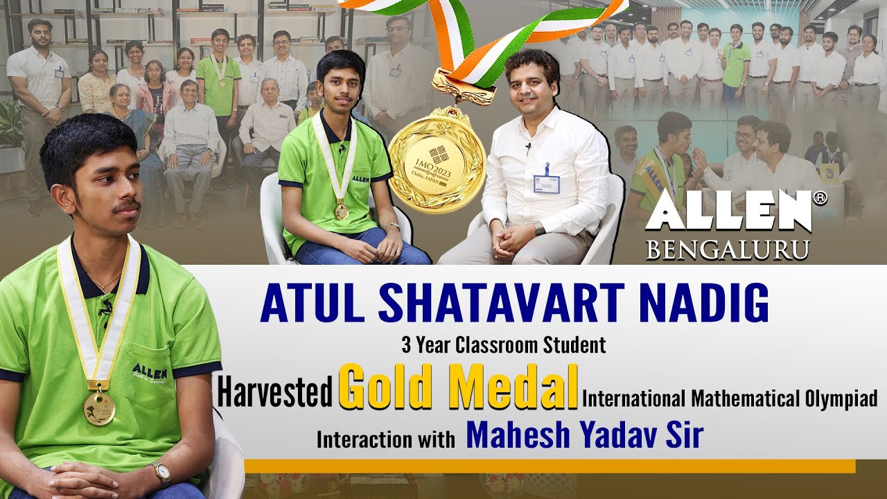 Atul S Nadig becomes Mathematical Prodigy by winning Gold Medal in IMO 2023  held at Chiba, Japan.