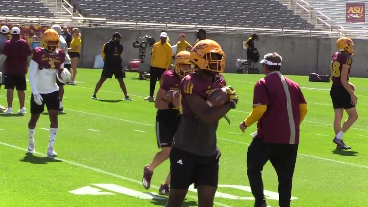 ASU RB skill work during spring practice (4/7/22)