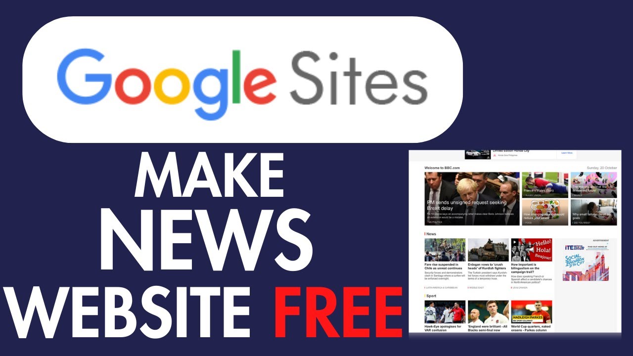 HOW TO MAKE NEWS WEBSITE IN GOOGLE SITES