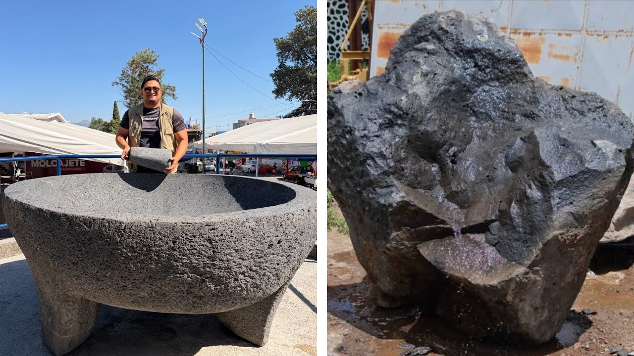 ASÍ HICIERON ESTE MOLCAJETE GIGANTE!!😱