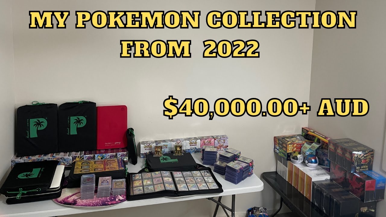 MASSIVE $40,000+ POKEMON CARD COLLECTION! 1 YEAR OF COLLECTING POKEMON ON YOUTUBE!