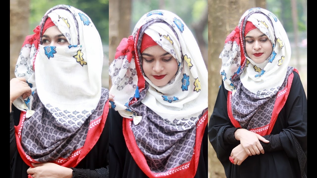 Without Inner Cap Hijab Style For Summer(with Niqab) || MUNA
