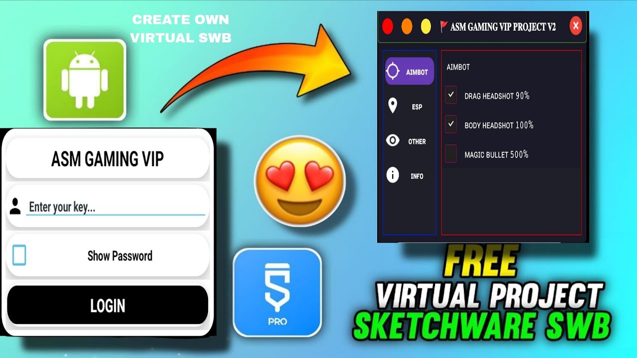 How To Make Create Own Project Free Fire Virtual Injector Swb Asm Gaming Vip Project V2