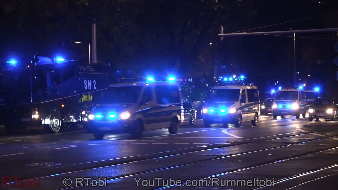 Leipzig protests on 6.11.2021 - massive police riot response - 70+ vehicle response - Part 2/2 [GER]
