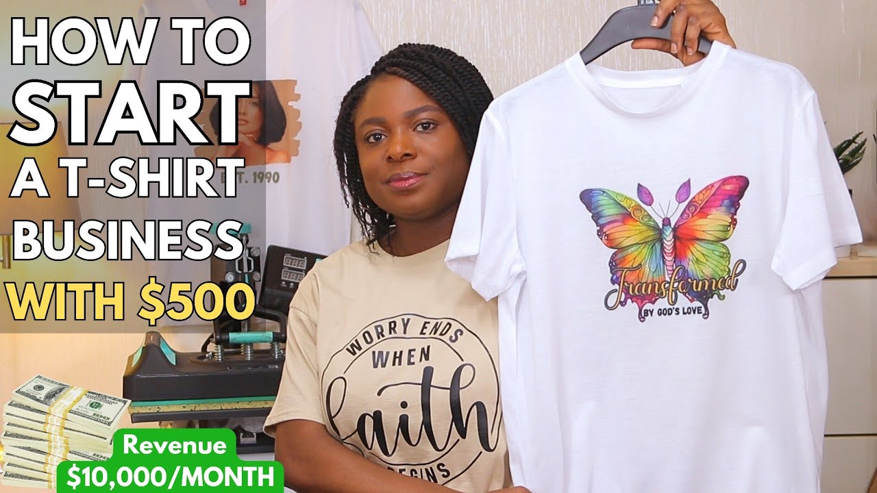 How To Start A T-shirt Business At Home with $500 | Home-Based Business Ideas | Printing Business