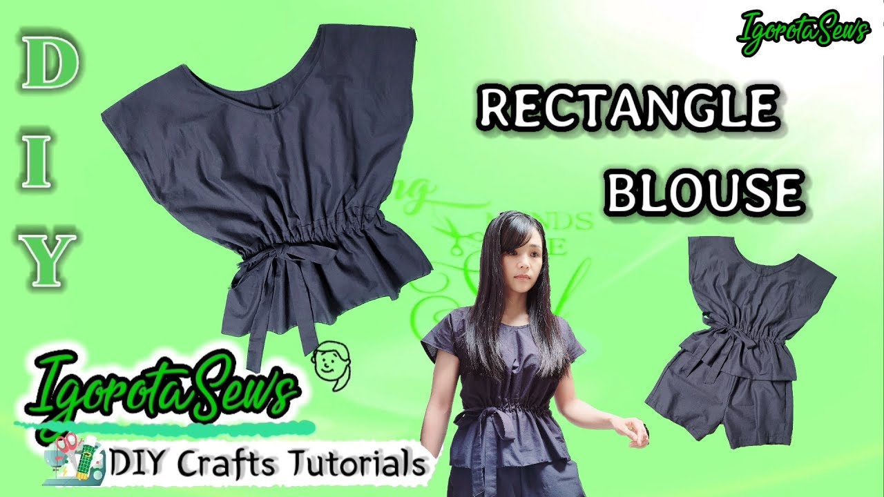 Rectangle Blouse | DIY TUTORIAL | no pattern summer top