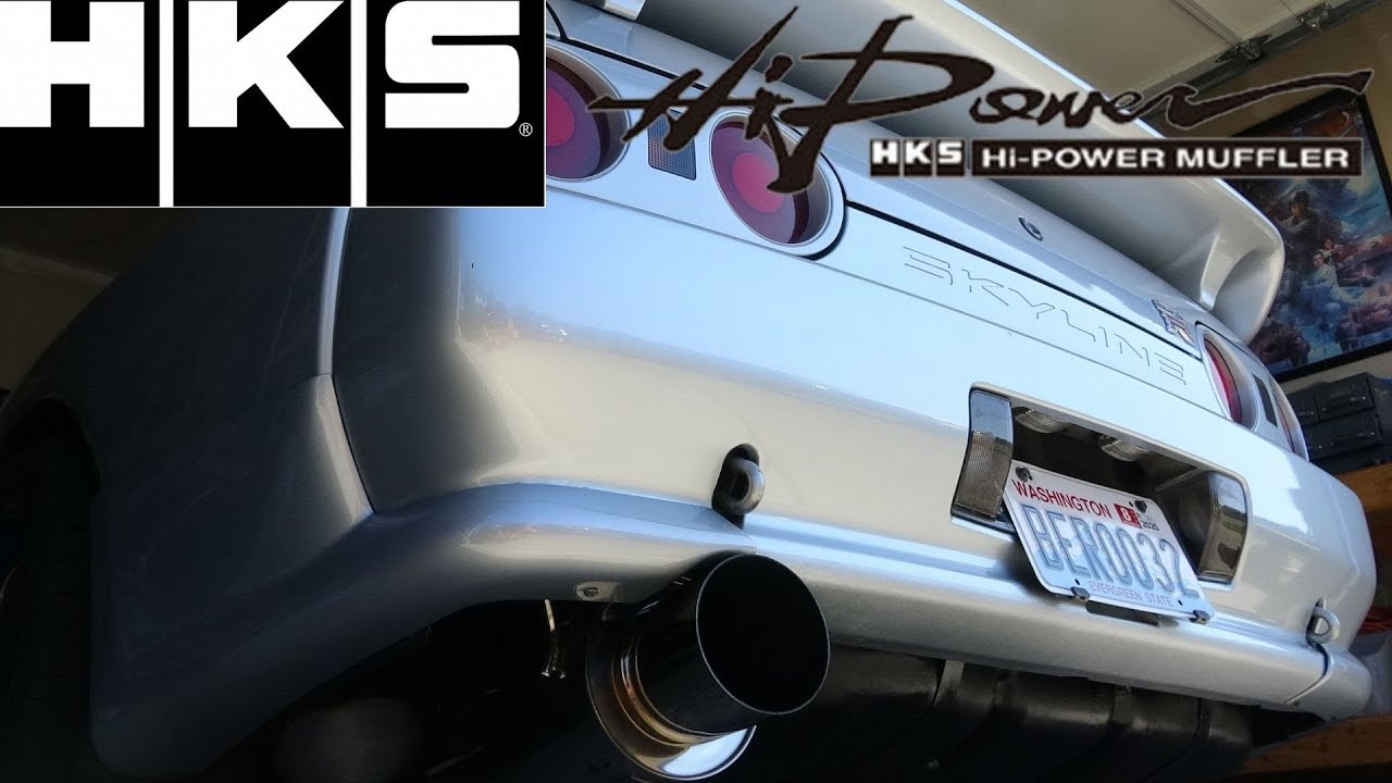Установка и звук выхлопной системы HKS Hi Power Silent Exhaust для Nissan Skyline GTR R32