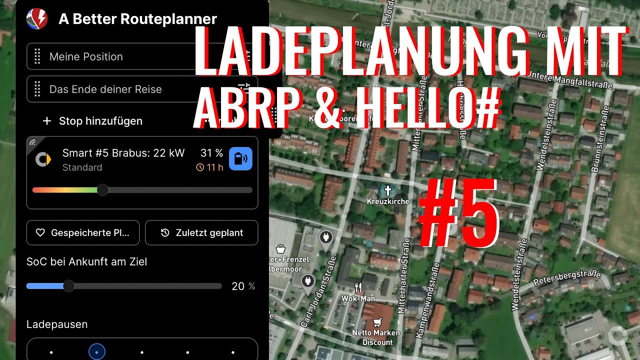 Alternative Routen - und Ladeplanung im smart#5 mit ABRP & HELLO #