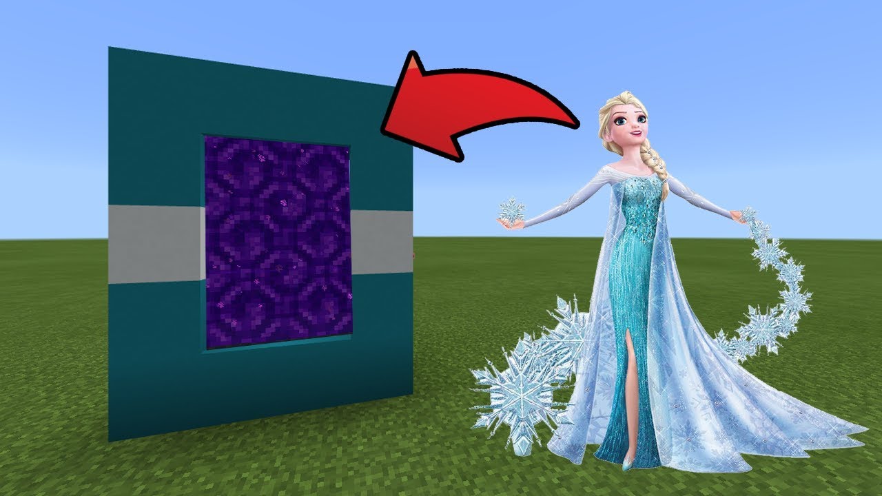 MCPE : How To Make a Portal to the Elsa Dimension
