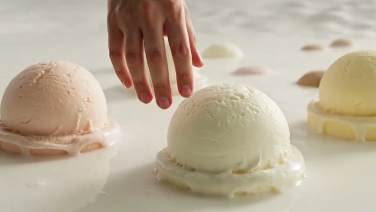 Fantasy Ice Cave with Flowing Sweet Ice Cream